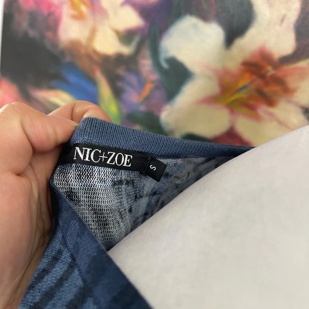 Nic + Zoe Mesmerize A Line Knit Twirl Midi Career Dress Office Retail 228 - Picture 7 of 12